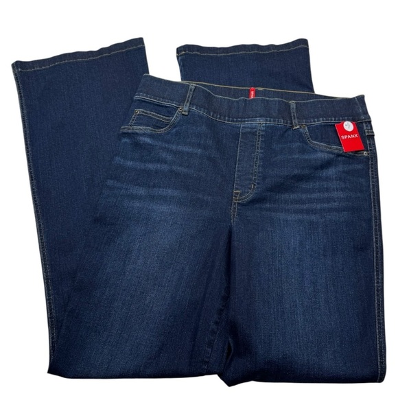 Spanx EveryWear Flare Midnight Shade High Rise Long Jeans - Picture 10 of 13